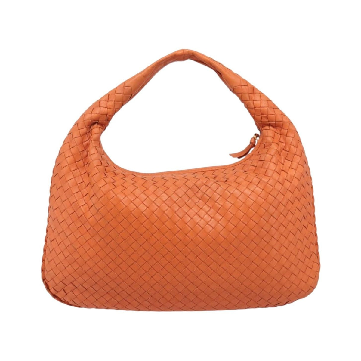 Bottega Veneta Veneta Hobo Intrecciato Nappa, Orange, Leather, Shoulder Bag