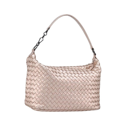 Bottega Veneta Zip Hobo Intrecciato Nappa, Pink, Leather, Shoulder Bag