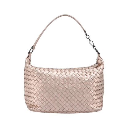 Bottega Veneta Zip Hobo Intrecciato Nappa, Pink, Leather, Shoulder Bag