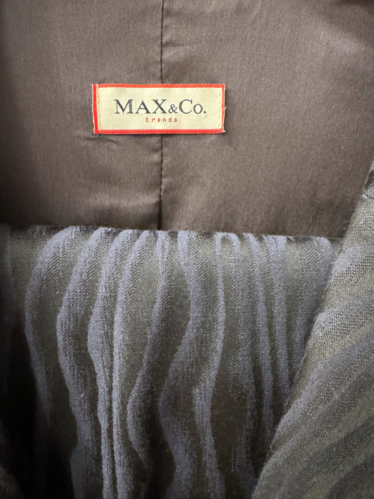 Brandsamsara Max & Co multicolor acetate blend suit interior label and textured fabric detail