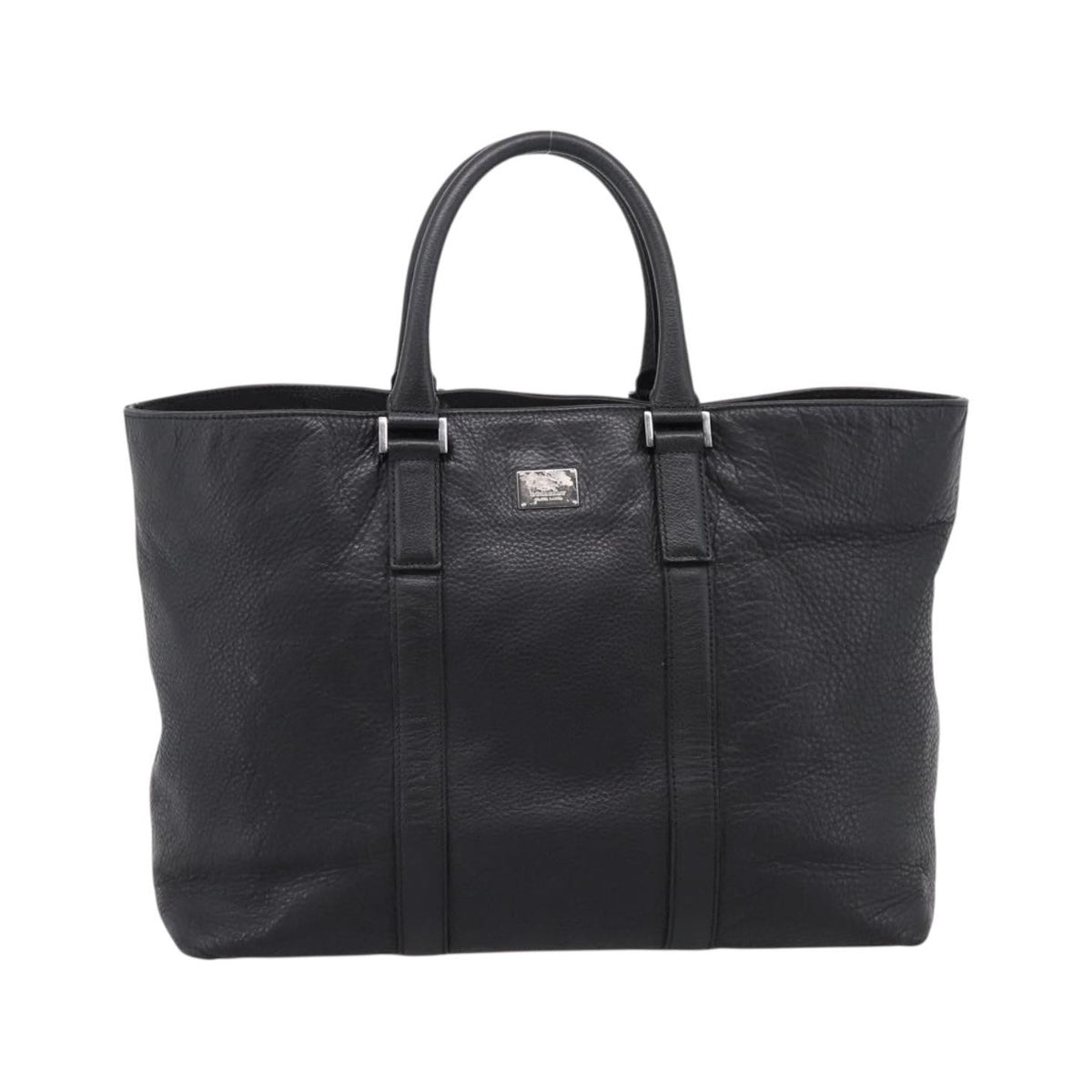 Burberry Black Label Leather, Black, Leather, Tote Bag