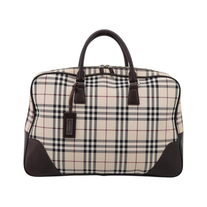 Burberry Boston Nova Check Canvas, Beige, Nylon, Handbag