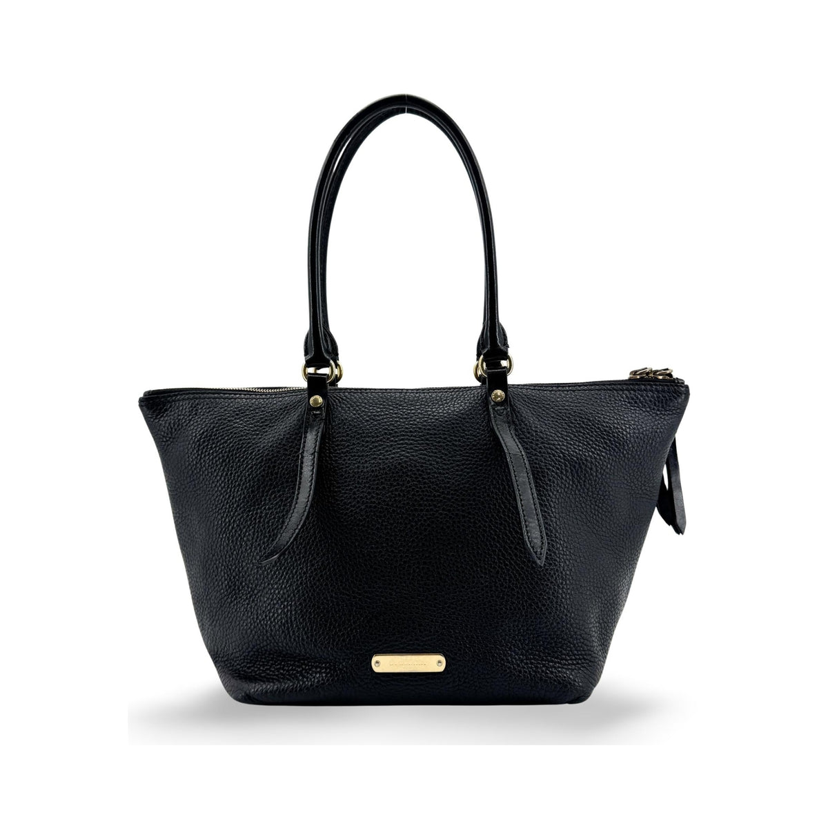 Burberry Bridle Salisbury Leather, Black, Leather, Tote Bag