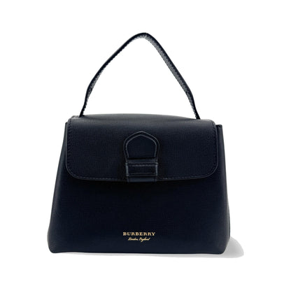Burberry Camberley Top Handle Leather, Black, Leather, Handbag