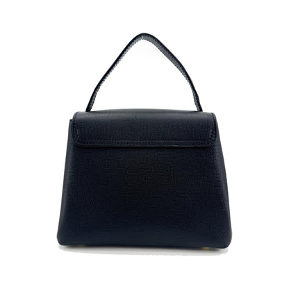 Burberry Camberley Top Handle Leather, Black, Leather, Handbag