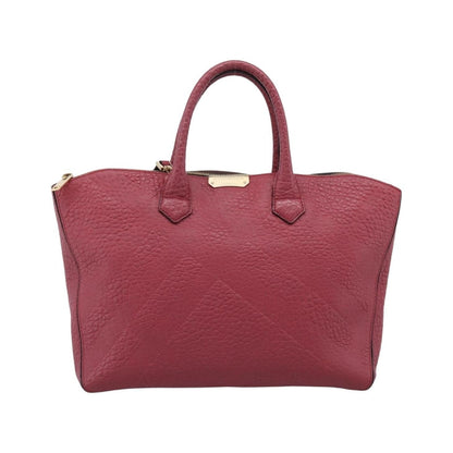 Burberry Clifton Convertible Heritage Grained Leather, Red, Leather, Tote Bag