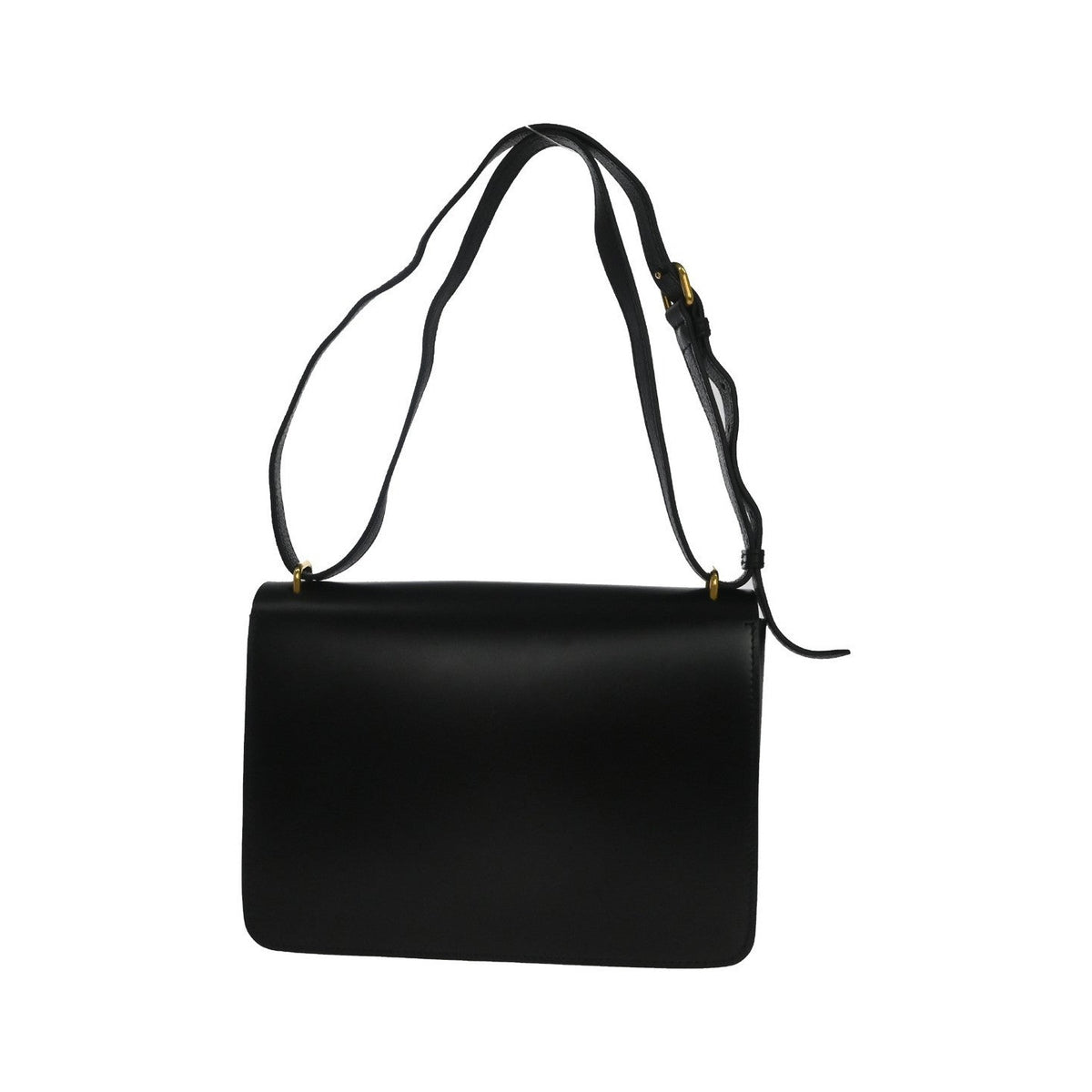 Burberry D-ring Leather, Black, Leather, Shoulder Bag