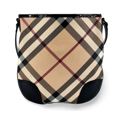 Burberry Dryden Nova Check Coated Canvas, Black, Canvas, Crossbody Bag