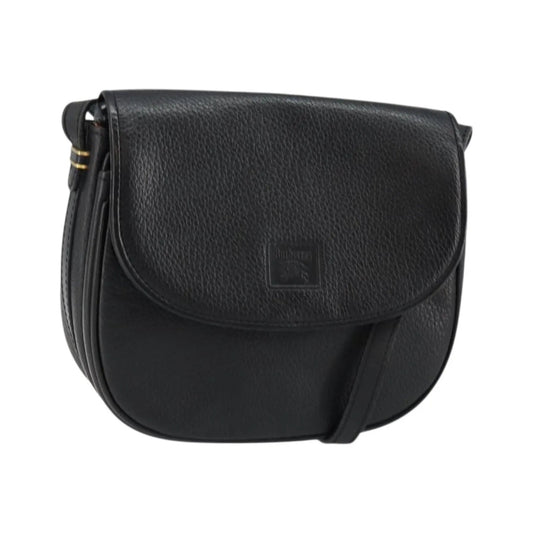 Burberry Flap Shoulder Leather, Black, Leather, Shoulder Bag