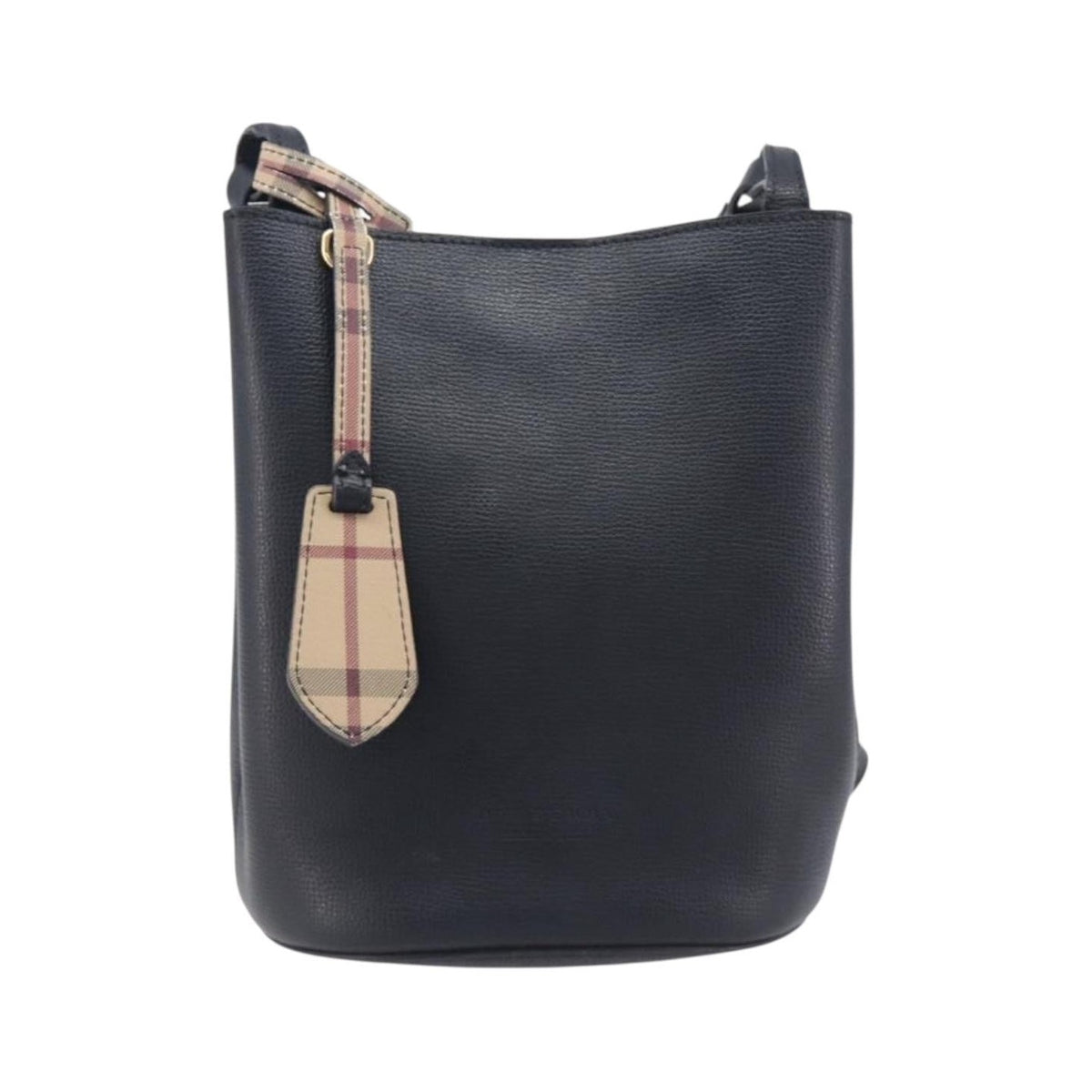 Burberry Lorne Bucket Leather, Black, Leather, Handbag