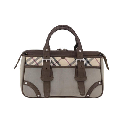 Burberry Nova Check Canvas, Brown, Canvas, Handbag