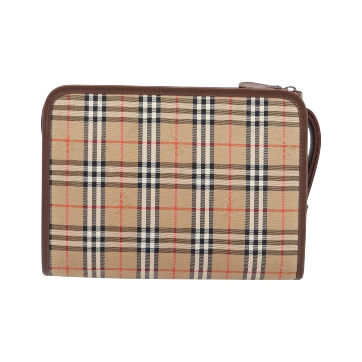 Burberry Nova check Pochette Canvas, Beige, Canvas, Clutch
