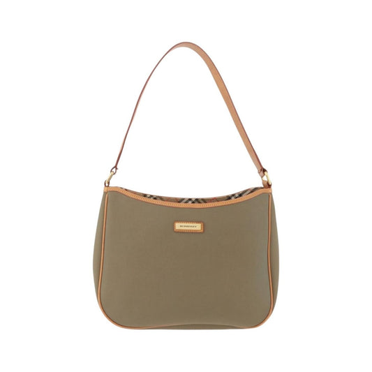 Burberry Shoulder Bag Nova Check Coated Canvas, Khaki, Canvas, Shoulder Bag