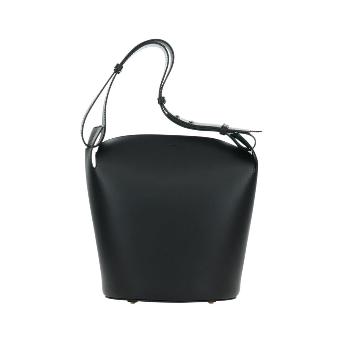 Burberry Supple Bucket Leather, Black, Leather, Handbag