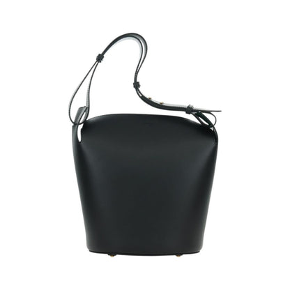 Burberry Supple Bucket Leather, Black, Leather, Handbag