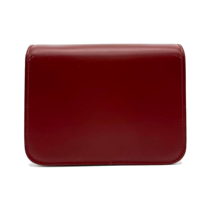 Burberry TB Flap Leather, Red, Leather, Handbag