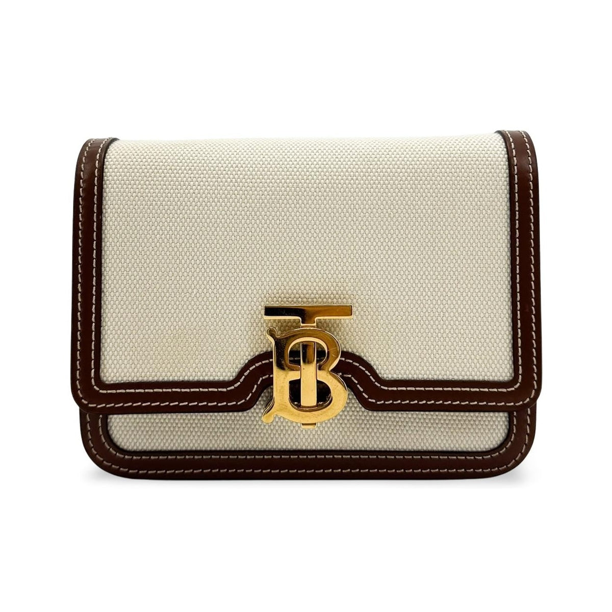Burberry TB Shoulder Bag Canvas, Brown, Other, Shoulder Bag