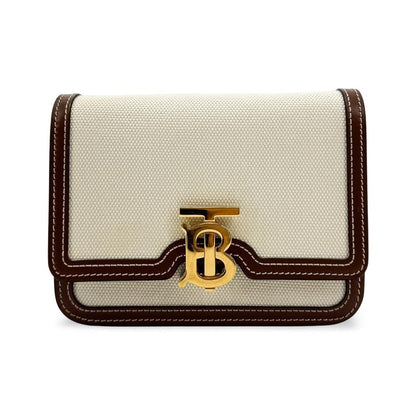 Burberry TB Shoulder Bag Canvas, Brown, Other, Shoulder Bag