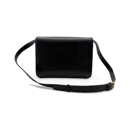 Burberry TB Shoulder Bag Leather, Black, Leather, Shoulder Bag