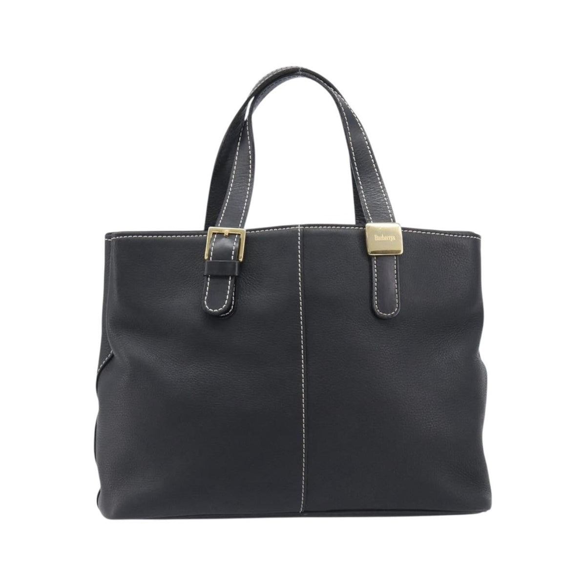 Burberry Vintage Leather, Black, Leather, Tote Bag