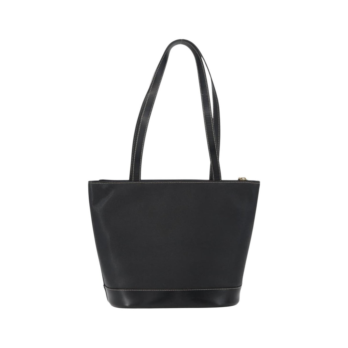 Burberry Vintage Vintage Check Coated Canvas, Black, Leather, Tote Bag