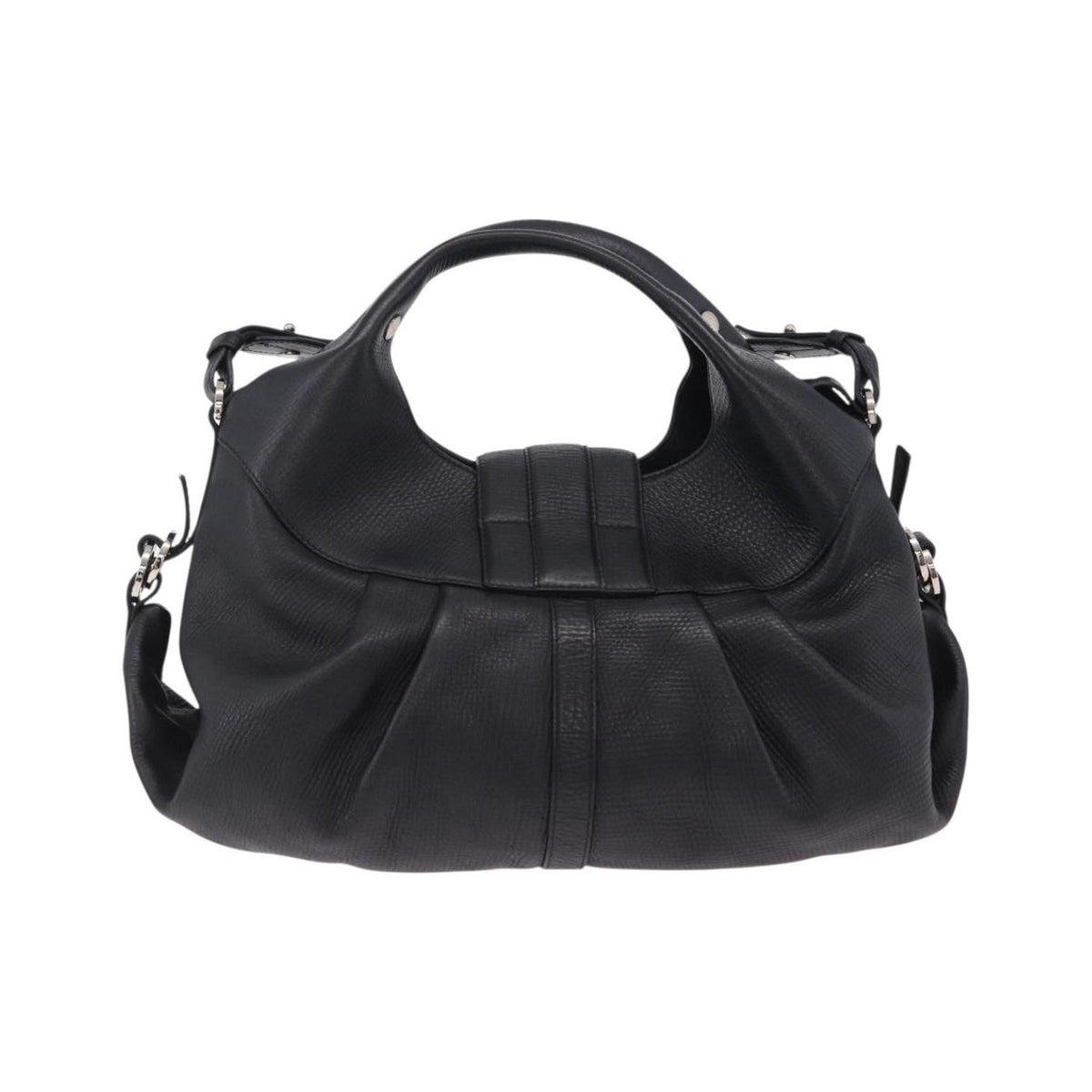 Bvlgari Chandra Hobo Leather, Black, Leather, Shoulder Bag