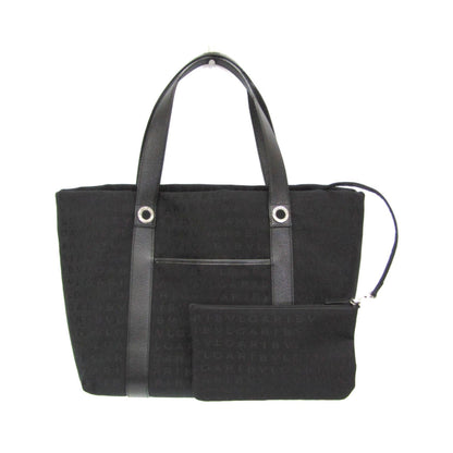 Bvlgari Logomania Canvas, Black, Canvas, Tote Bag