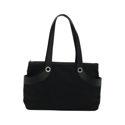 Bvlgari Logomania Canvas, Black, Canvas, Shoulder Bag