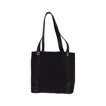 Bvlgari Logomania Canvas, Black, Canvas, Shoulder Bag