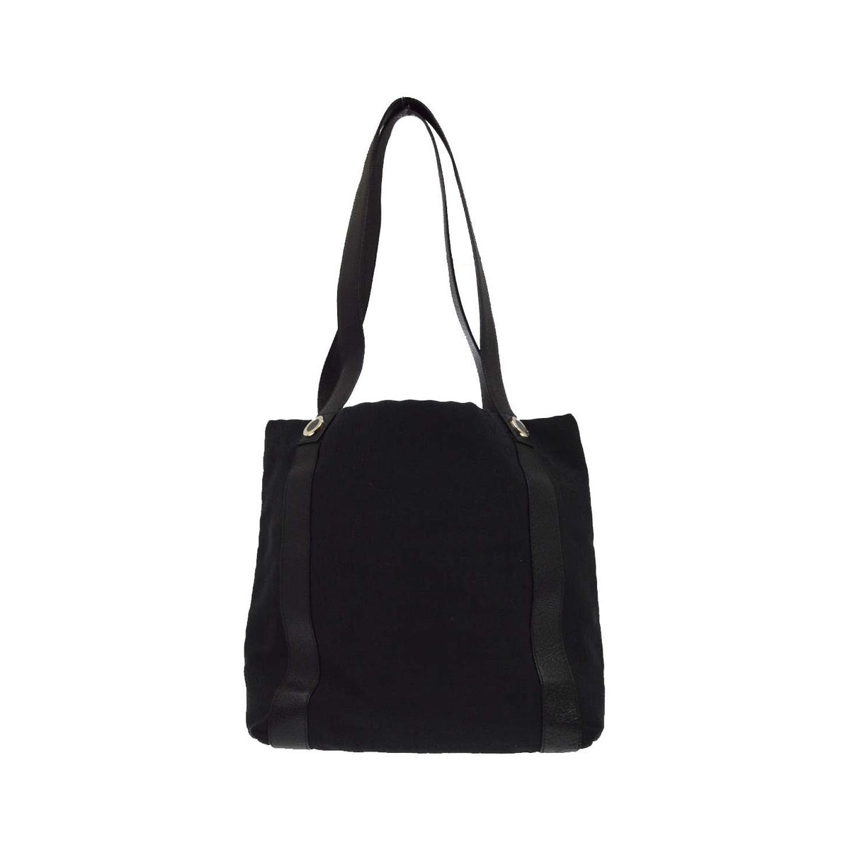Bvlgari Logomania Canvas, Black, Canvas, Shoulder Bag