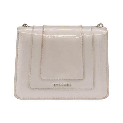 Bvlgari Serpenti Forever Patent, White, Patent Leather, Shoulder Bag