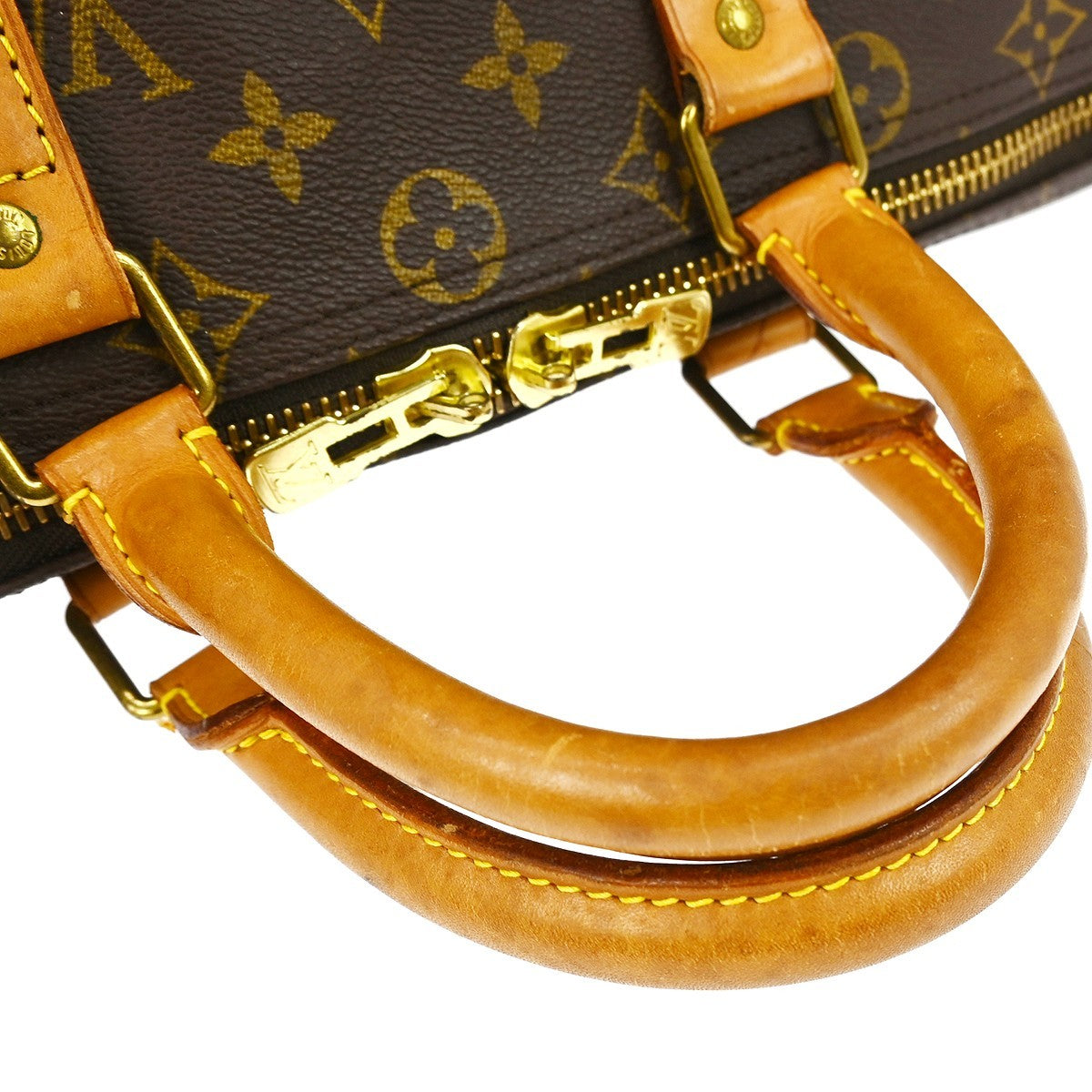 Louis Vuitton Keepall Bandoulière Monogram, Brown, Canvas, Travel Bag