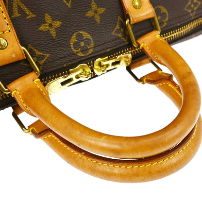 Louis Vuitton Keepall Bandoulière Monogram, Brown, Canvas, Travel Bag
