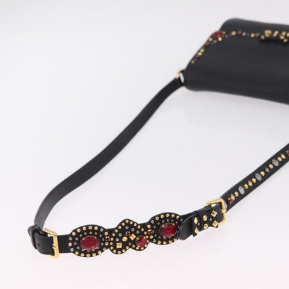 Miu Miu Shoulder Leather, Black, Leather, Shoulder Bag