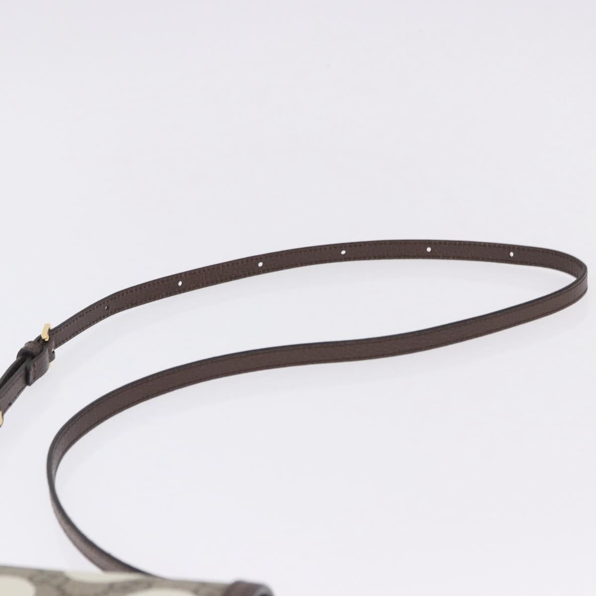 Gucci Horsebit 1955 Printed GG Coated Canvas, Beige, Canvas, Crossbody Bag