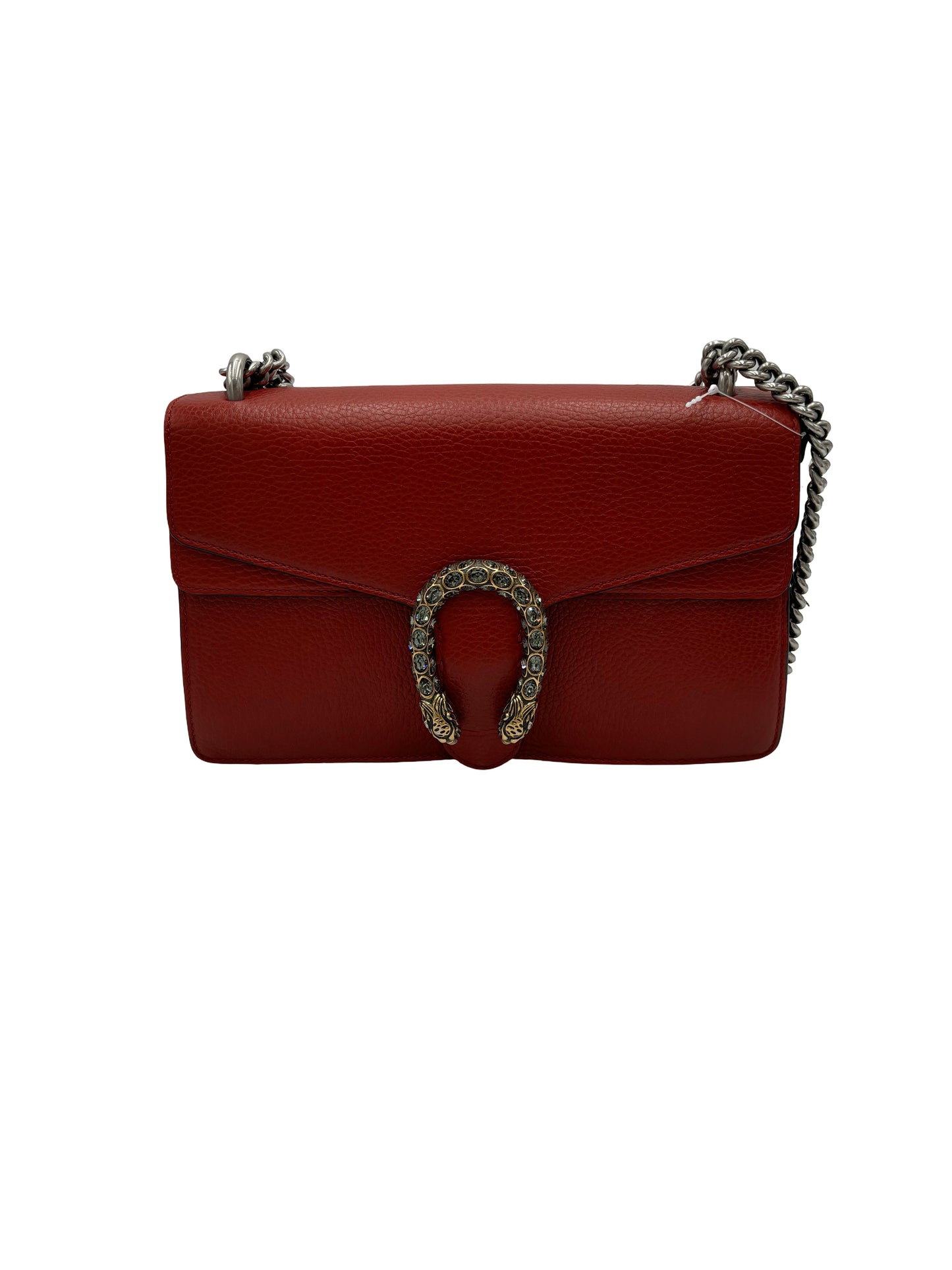 Gucci Dionysus Chain Leather, Red, Leather, Shoulder Bag