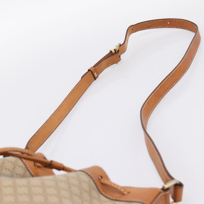 Celine Macadam Leather, Beige, Canvas, Shoulder Bag