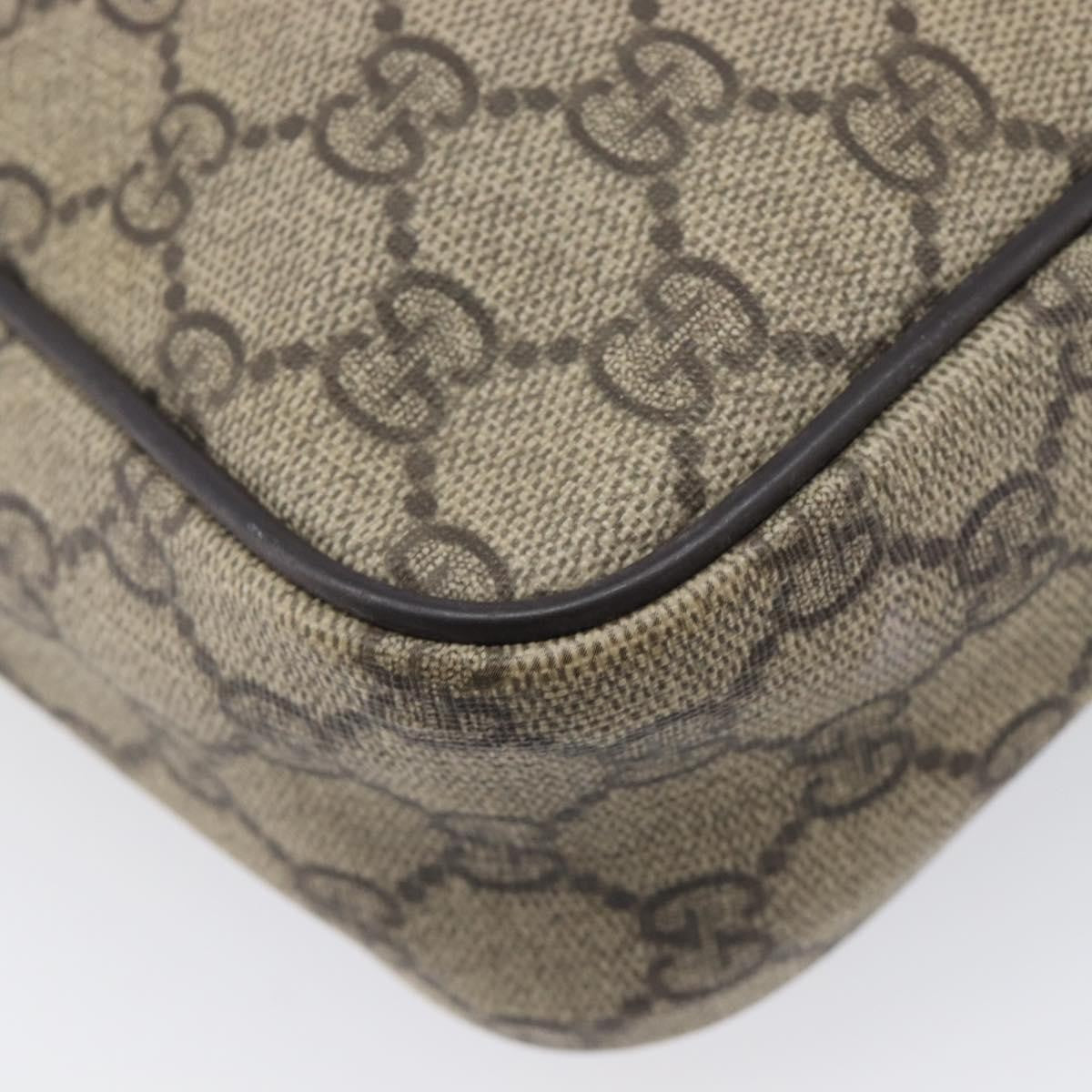 Gucci Front Zip Pocket Messenger GG Coated Canvas, Beige, Canvas, Shoulder Bag