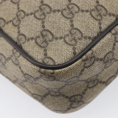Gucci Front Zip Pocket Messenger GG Coated Canvas, Beige, Canvas, Shoulder Bag