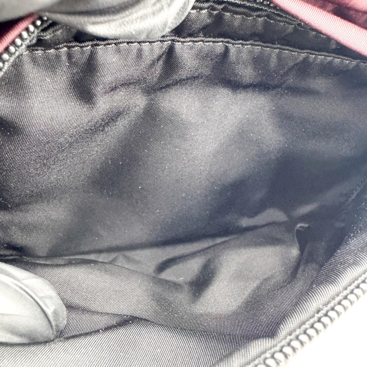 Prada Technical Zip Tessuto, Burgundy, Nylon, Crossbody Bag