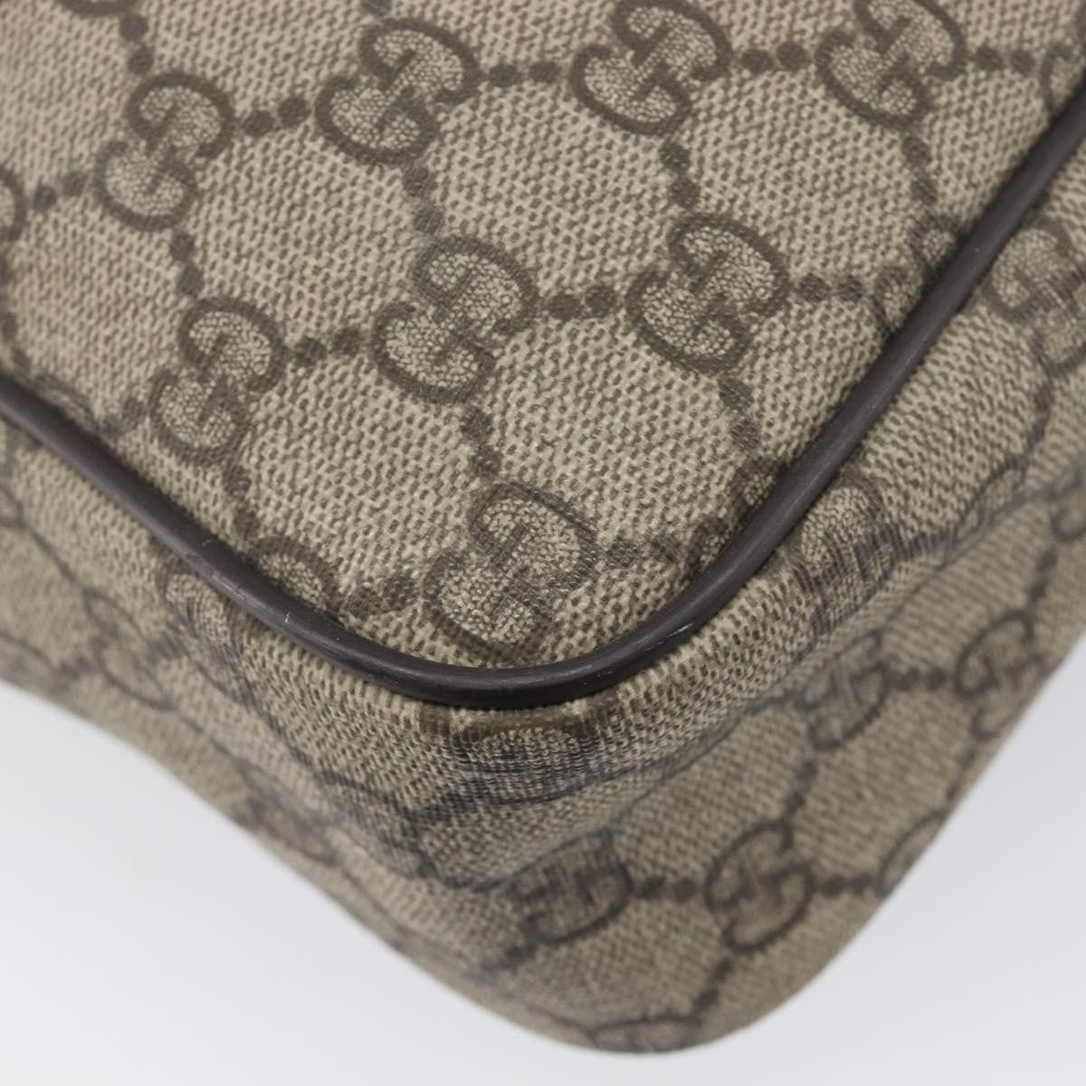 Gucci Front Zip Messenger GG Coated Canvas, Beige, Canvas, Crossbody Bag