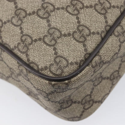 Gucci Front Zip Messenger GG Coated Canvas, Beige, Canvas, Crossbody Bag