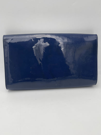Saint Laurent Belle de Jour Chain Wallet Leather, BLUE, LEATHER, Clutche & pouche
