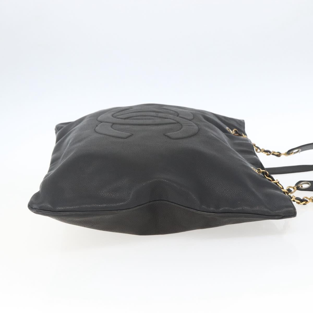 Chanel Grand Shopping Tote Quilted Calfskin, BLACK, LEATHER, Shoulder bag
