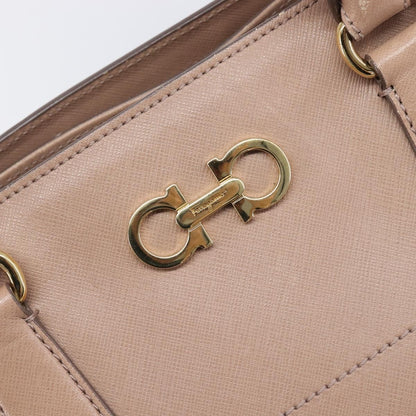 Salvatore Ferragamo Batik Leather, Beige, Leather, Tote Bag
