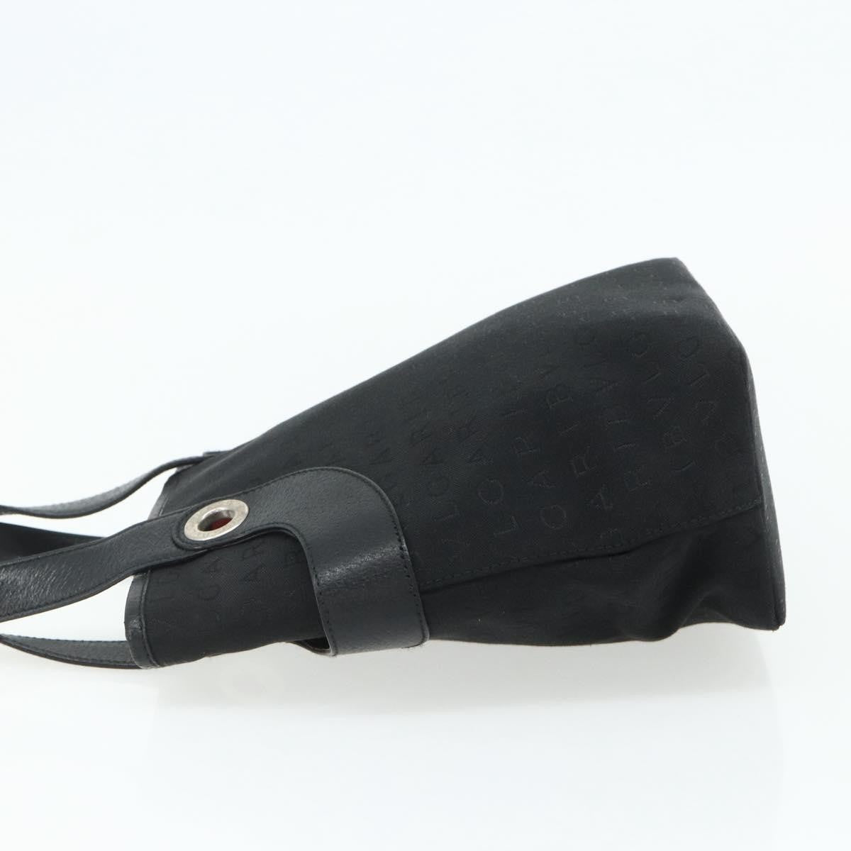 Bvlgari Logomania Canvas, Black, Canvas, Shoulder Bag