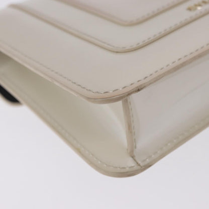 Bvlgari Serpenti Forever Patent, White, Patent Leather, Shoulder Bag