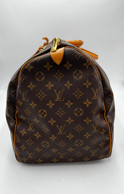 Louis Vuitton Keepall Bag Monogram Canvas, Brown, Canvas, Travel Bag