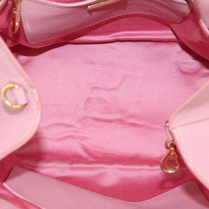 Miu Miu Madras Convertible Leather, Pink, Leather, Tote Bag
