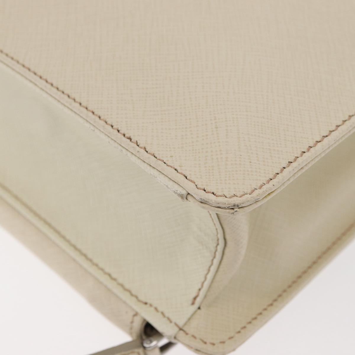 Prada Convertible Travel Saffiano Leather, Beige, Leather, Briefcase
